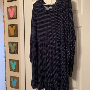Chic Soul Navy with White Polkadots Dress